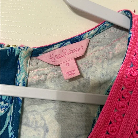 Lilly Pulitzer Blue and Pink Elephant Print Dress - Picture 2 of 10